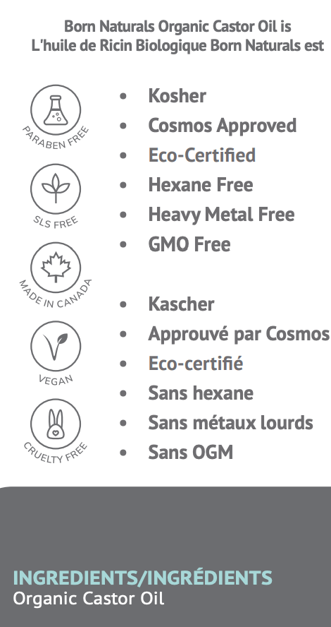 Organic Hexane-Free Expeller Pressed Castor Oil