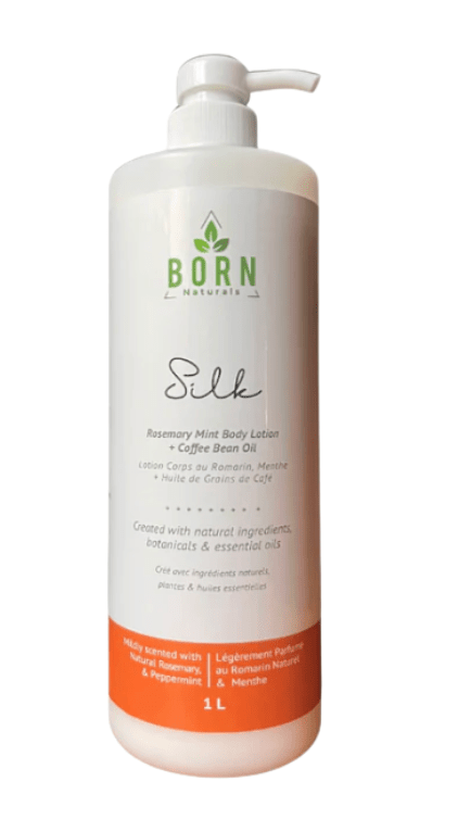 1L SILK Body Lotion - Rosemary Mint with Coffee Bean Oil