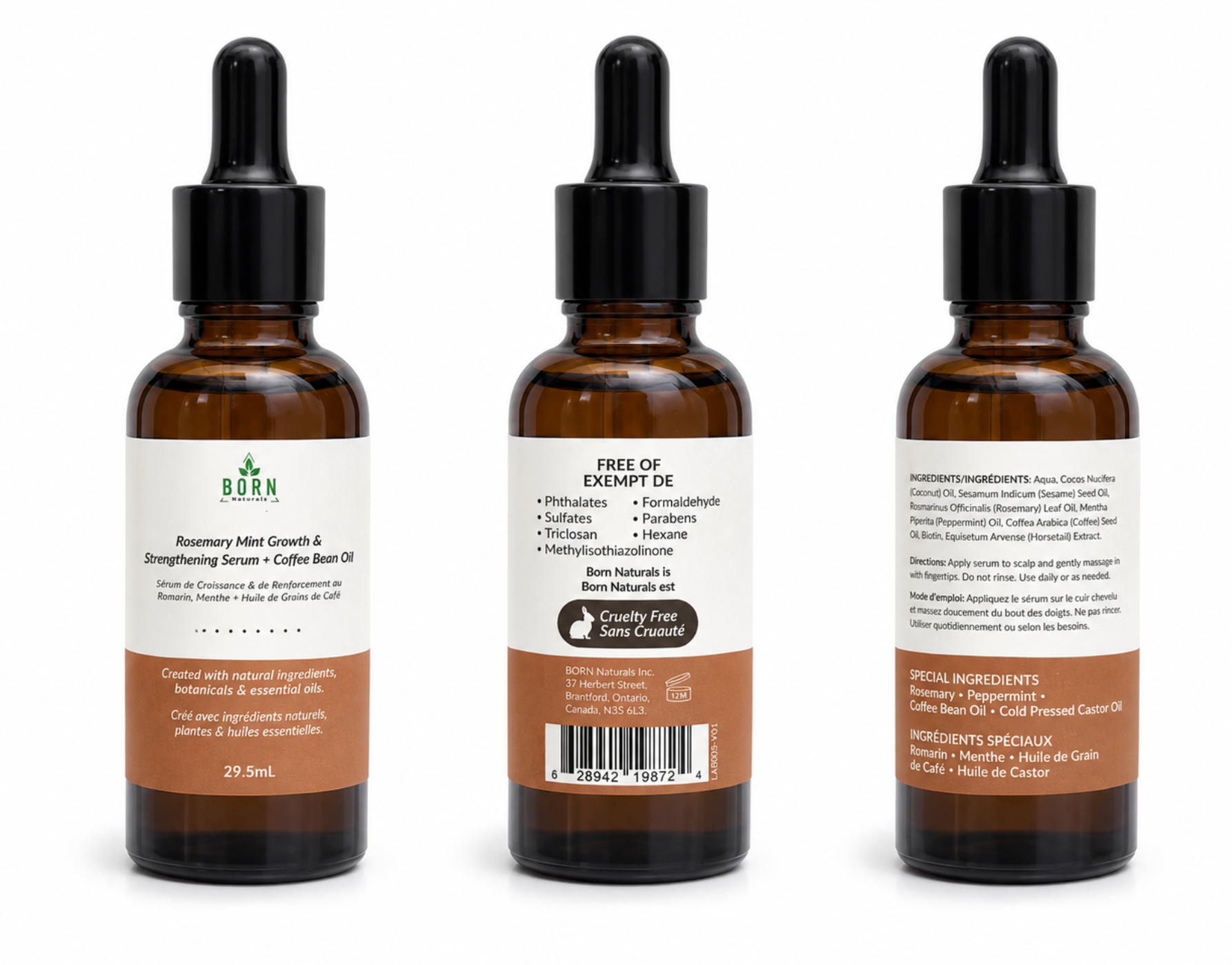 Rosemary Mint Growth & Strengthening Scalp Serum + Coffee Oil