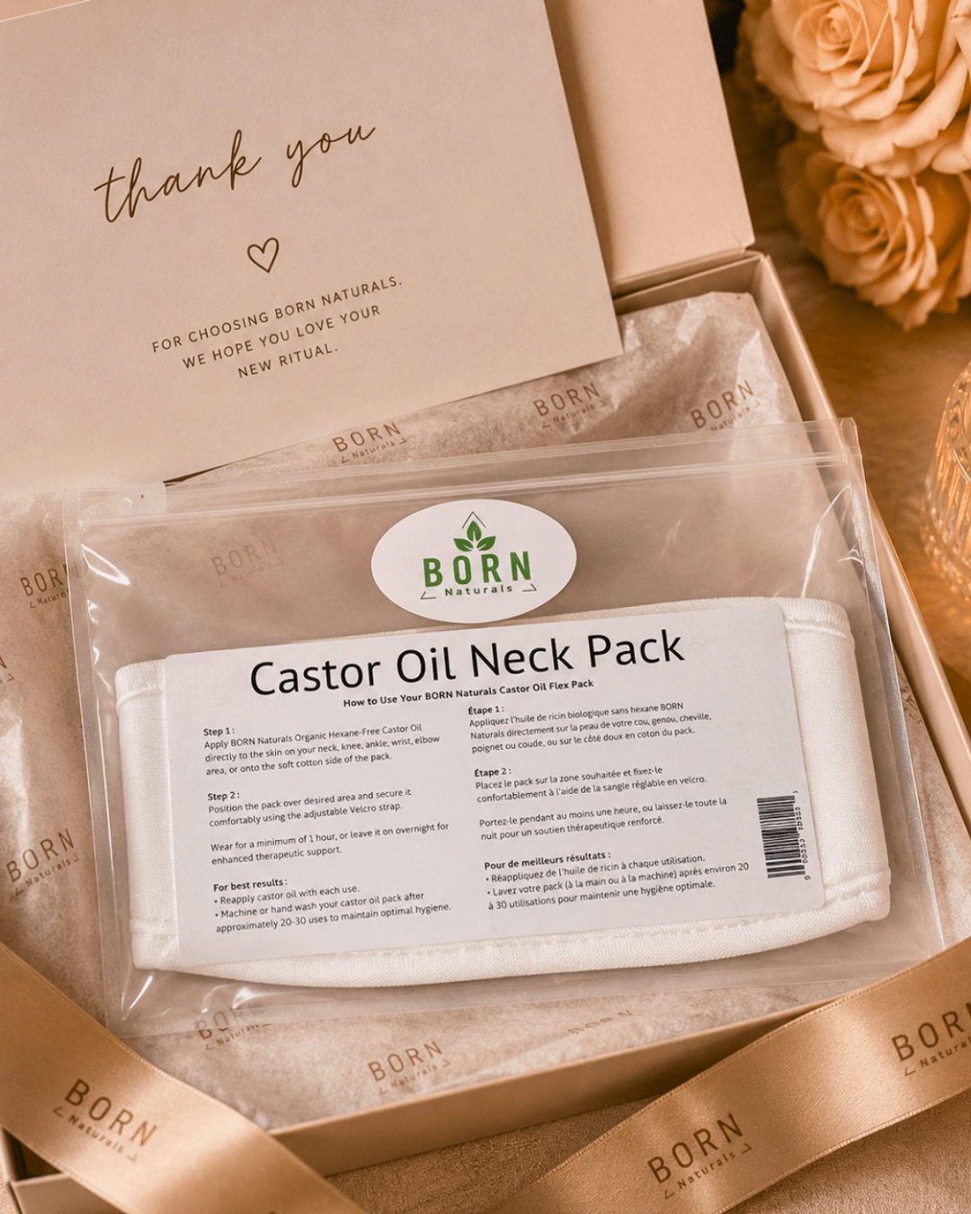 BORN Naturals Castor Oil Neck Pack